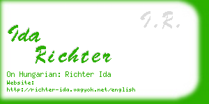 ida richter business card